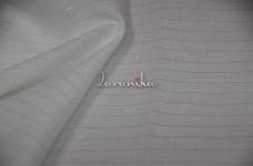 80 Grams Silver Zari Jacquard Line on Dyeable Cotton Vile Fabric 44inch